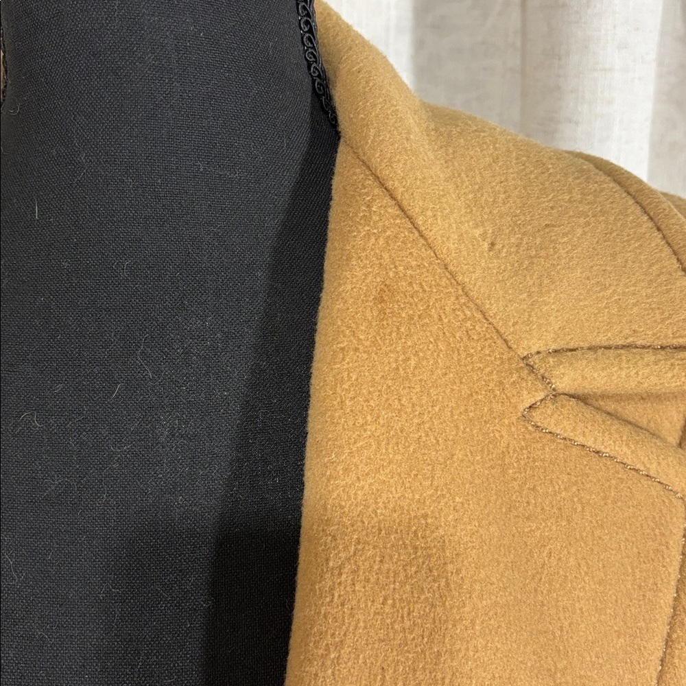 Vintage 70s Roos/Atkins Women’s Cashmere/Wool Blend Belted Coat in Camel - Picture 7 of 10